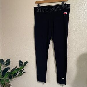 PINK Victoria's Secret  Black Leggings